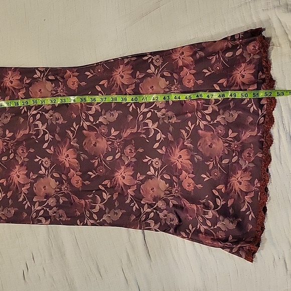 NWT ROMWE Women's Burnt Red, Purple Florals Maxi Dress Holiday,festival Size L - Picture 4 of 6